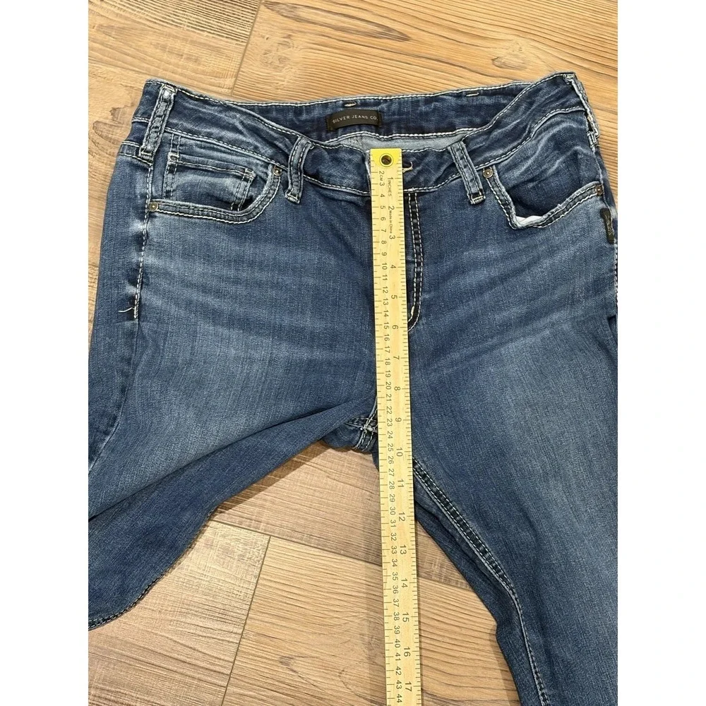 Silver Y2K Jeans Women's 33W Else Slim Bootcut Mid Rise Medium Wash Flap Pocket